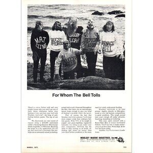 1971 Woolsey Marine Neptune Bottom Paint Vintage Print Ad Sea Monsters Wall Art